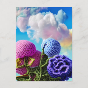 Gestohlene Wildblumen in der digitalen Wolke Postkarte