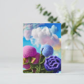 Gestohlene Wildblumen in der digitalen Wolke Postkarte (Stehend Vorderseite)