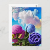 Gestohlene Wildblumen in der digitalen Wolke Postkarte (Vorne/Hinten)