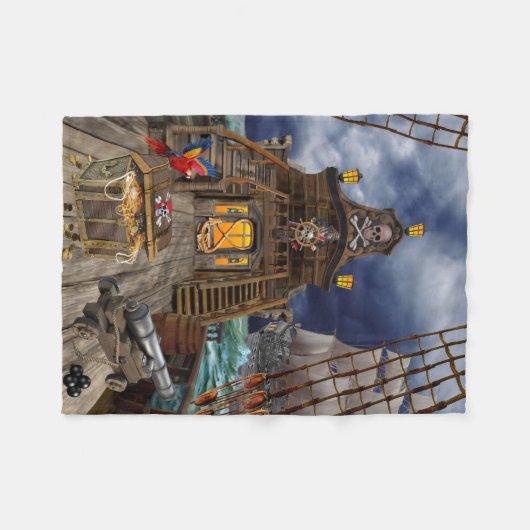 GESTOHLENER PIRATEN-SCHATZ FLEECEDECKE (Vorderseite (Horizontal))