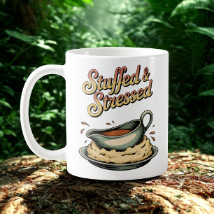 Gestopft & Gestresst Chaos-Humor zum Weihnachtse Kaffeetasse