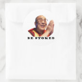 gestoppt werden runder aufkleber (Tasche)