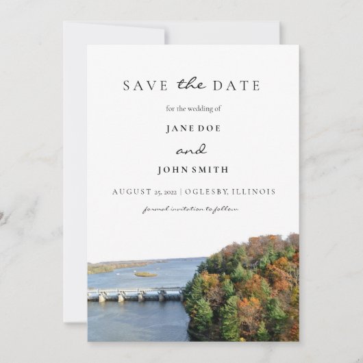 Gestorbter Staat Illinois Save The Date (Vorderseite)