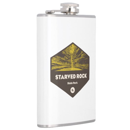 Gestorbter Staat Park Illinois Flachmann (Rechts)