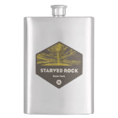 Gestorbter Staat Park Illinois Flachmann (Vorderseite)