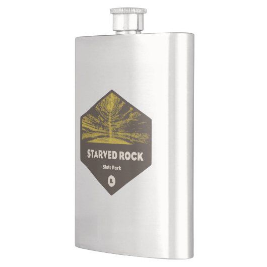 Gestorbter Staat Park Illinois Flachmann (Links)