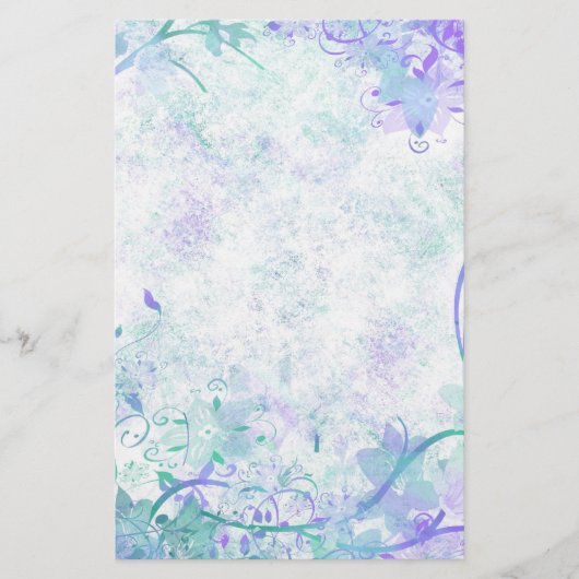 gestörte Extravagante Blumenrinde Briefpapier (Vorderseite)