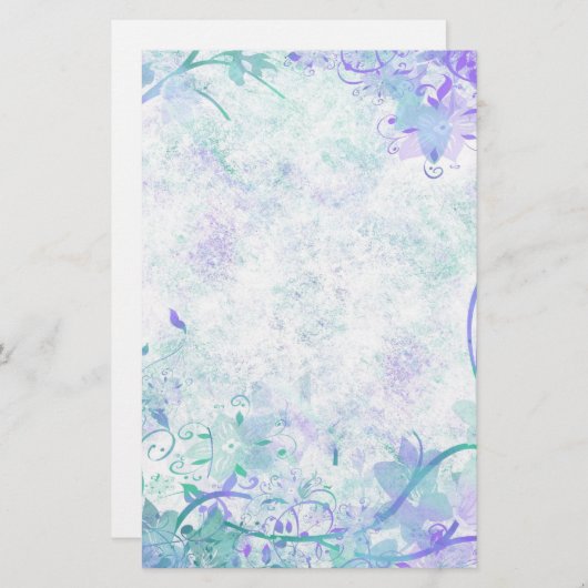 gestörte Extravagante Blumenrinde Briefpapier (Vorne/Hinten)