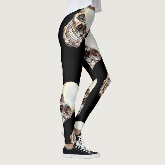 GESTÖRTE LETZTE Leggings - Schädel (Rechts)