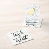 gestörter Trick oder TreatHalloween Rechteckiger Pappuntersetzer (Vor Ort)