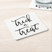 gestörter Trick oder TreatHalloween Rechteckiger Pappuntersetzer (angewinkelt)