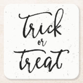 gestörter Trick oder TreatHalloween Rechteckiger Pappuntersetzer (Vorderseite)