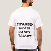 Gestörter Verfasser-T - Shirt (Rückseite)