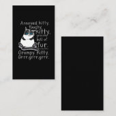 Gestörtes Miezekatze-empfindliches Visitenkarte (Vorne/Hinten)