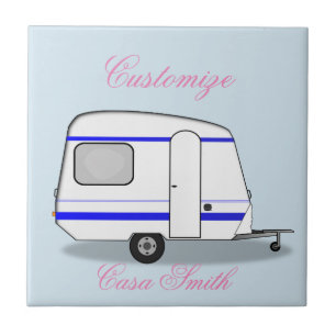 gestraffte kleine Wohnwagen Sinti und Roma Caravan Fliese