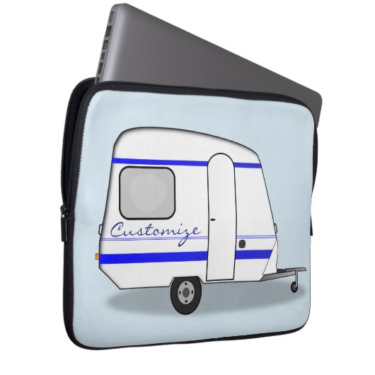 gestraffte kleine Wohnwagen Sinti und Roma Caravan Laptopschutzhülle (Vorne Rechts)