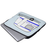 gestraffte kleine Wohnwagen Sinti und Roma Caravan Laptopschutzhülle (Vorne Knopf)