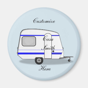 gestraffte kleine Wohnwagen Sinti und Roma Caravan Magnet