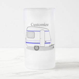gestraffte kleine Wohnwagen Sinti und Roma Caravan Mattglas Bierglas