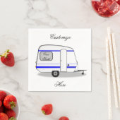 gestraffte kleine Wohnwagen Sinti und Roma Caravan Serviette (Beispiel)