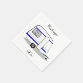 gestraffte kleine Wohnwagen Sinti und Roma Caravan Serviette (Ecke)