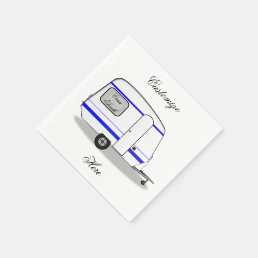 gestraffte kleine Wohnwagen Sinti und Roma Caravan Serviette (Ecke)