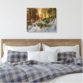 gestrahlt mit Abend-Stunden-Punkten Leinwanddruck (Insitu (Schlafzimmer))