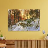 gestrahlt mit Abend-Stunden-Punkten Leinwanddruck (Insitu (Wohnzimmer))