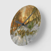 gestrahlt mit Abend-Stunden-Punkten Runde Wanduhr (Winkel)