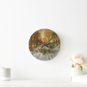 gestrahlt mit Abend-Stunden-Punkten Runde Wanduhr (Zuhause)