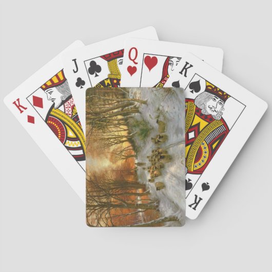 gestrahlt mit Abend-Stunden-Punkten Spielkarten (Rückseite)