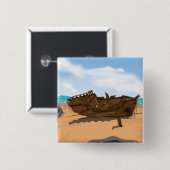 Gestrandetes Schiffswrack Button (Vorne & Hinten)