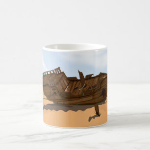 Gestrandetes Schiffswrack Kaffeetasse