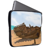 Gestrandetes Schiffswrack Laptopschutzhülle (Vorne Rechts)