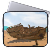 Gestrandetes Schiffswrack Laptopschutzhülle (Vorderseite)