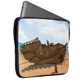 Gestrandetes Schiffswrack Laptopschutzhülle (Vorne Rechts)