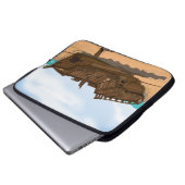 Gestrandetes Schiffswrack Laptopschutzhülle (Vorne Knopf)
