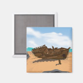 Gestrandetes Schiffswrack Magnet (Vorderseite/Rückseite)