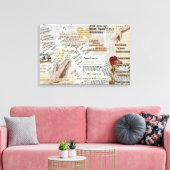 Gestreckter Leinwanddruck | Ästhetisches Vintage-G (Insitu (Wohnzimmer))