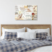 Gestreckter Leinwanddruck | Ästhetisches Vintage-G (Insitu (Schlafzimmer))