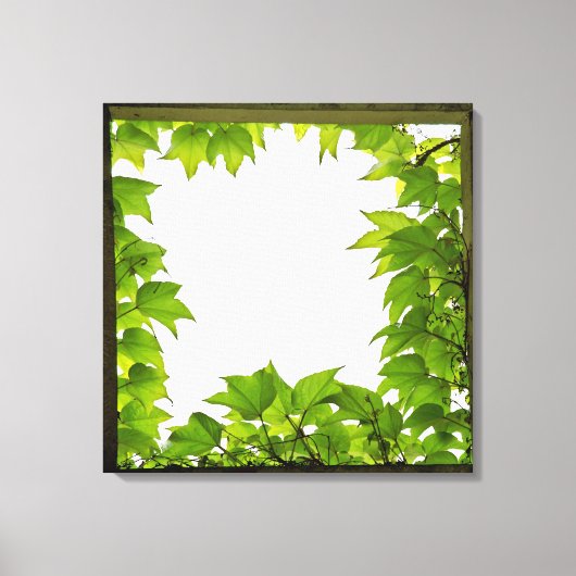 Gestreckter Leinwanddruck mit Fenstermotiv (Vorderseite)