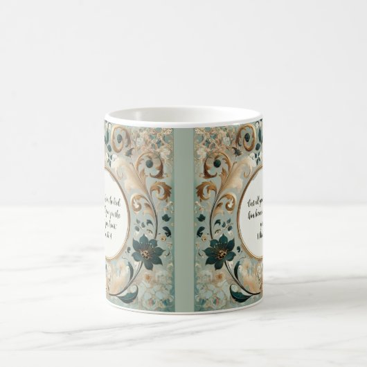Gestreifbare Verse für den grünen Rahmen Kaffeetasse (Mittel)