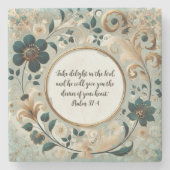 Gestreifbare Verse für den grünen Rahmen Steinuntersetzer (Vorderseite)