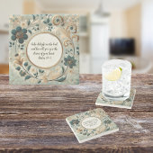 Gestreifbare Verse für den grünen Rahmen Steinuntersetzer