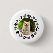 Gestreifbarer Hundeportrait Button (Vorderseite)