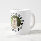 Gestreifbarer Hundeportrait Jumbo-Tasse (Vorderseite Rechts)