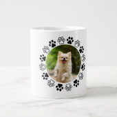 Gestreifbarer Hundeportrait Jumbo-Tasse (Vorderseite)