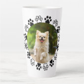 Gestreifbarer Hundeportrait Milchtasse (Vorderseite)