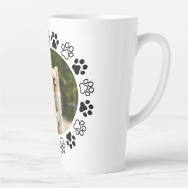 Gestreifbarer Hundeportrait Milchtasse