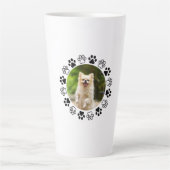 Gestreifbarer Hundeportrait Milchtasse (Vorderseite)